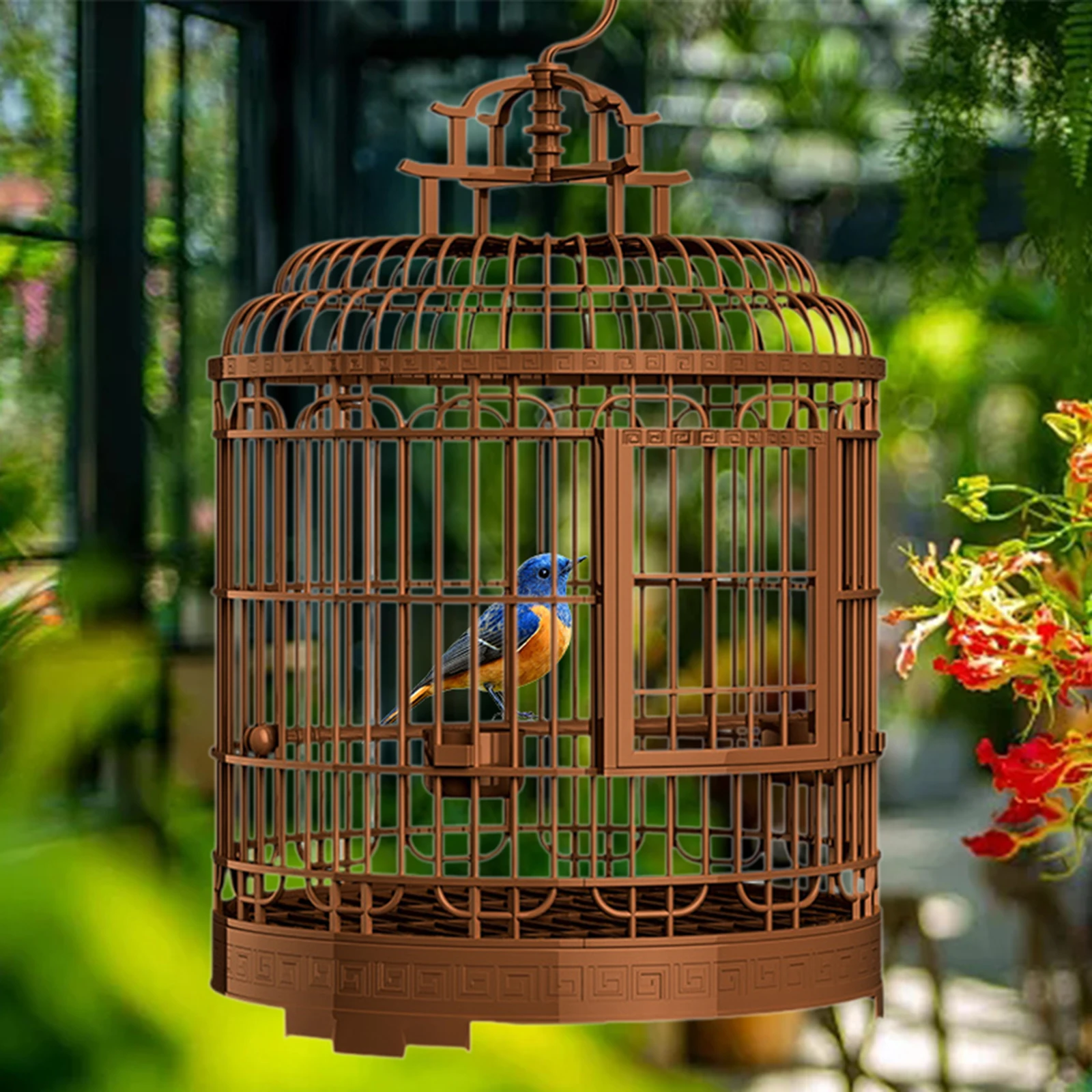 Villa Bird Cage Parrot Birdcage Large Indoor Accessories Portable Pet Cage Parrot Stand Cage for Lovebirds Cockatiels Budgies