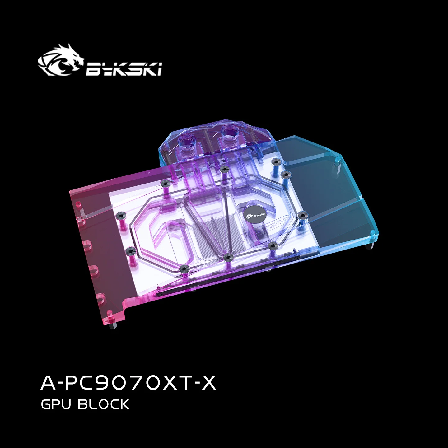 Bykski GPU Block Use for PowerColor Reaper / Hellhound RX 9070 XT / Video Card Water Cooling / Copper Radiator A-PC9070XT-X