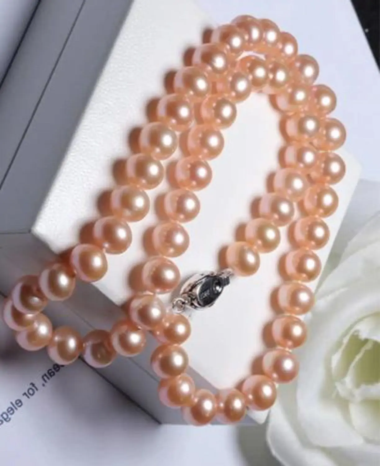 Hand knotted, sturdy Top Grading AAAA++ Gorgeous 8-9mm real natural south sea pink pearl necklace 16in 18in 20in 22in 24in 35in