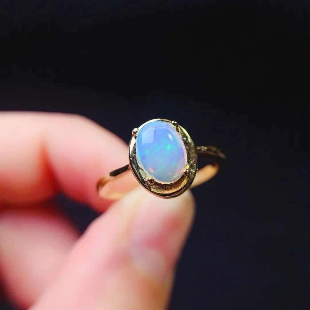 

Alluring Natural Opal S925 Sterling Silver Ring Premium Women Jewelry with Dazzling Gemstone Jewelry Designer Design