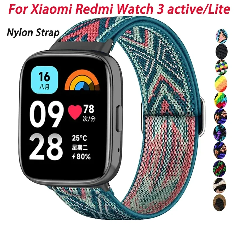 Watch Band For Redmi Watch 3 Active Strap Nylon Elastic Replacement Wristband For Xiaomi Redmi Watch 3 Active Bracelet Correa