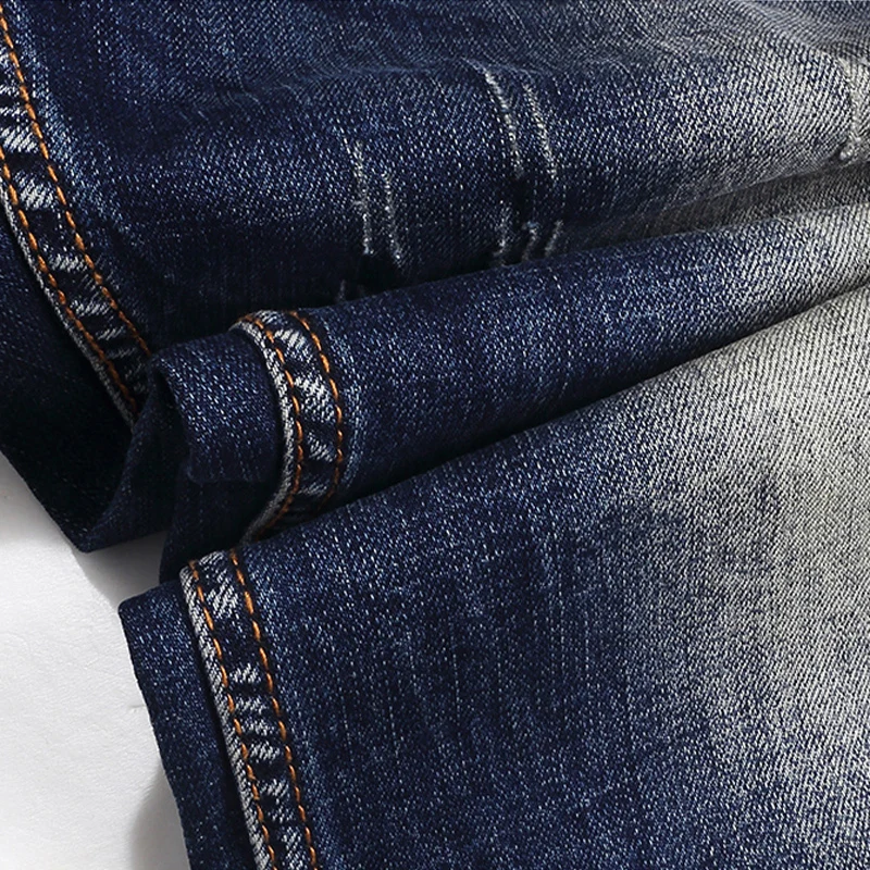 

Y2KFashion New High Quality Jeans Scratch Washed Nostalgic Stretch Slimming Retro Blue Men's Jeans Designer Hip Hop Brand W