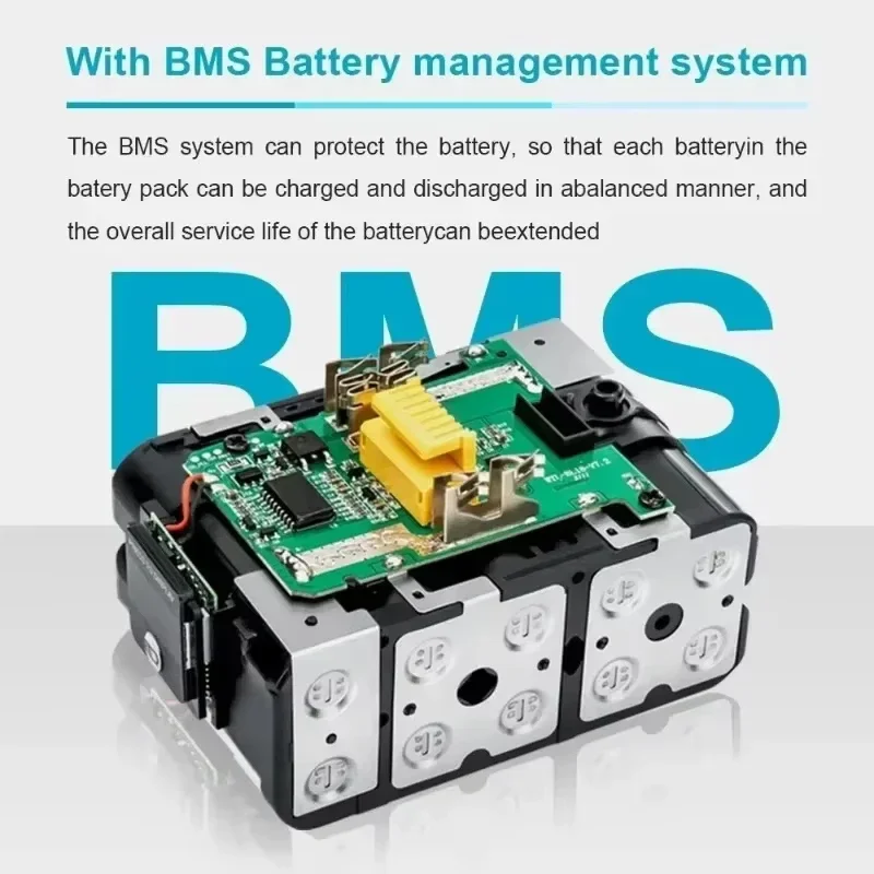 For Makita 18V 8000mAh Battery Compatible with BL1860B BL1850 Suit for DTW285 High Torque Impact Wrench Replacement Battery