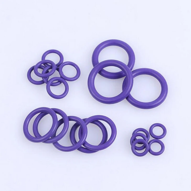 270pcs NBR Rubber O Ring Seal Set For Car Air Conditioning Compressor HVAC AC Repair Kit 18 Sizes Purple