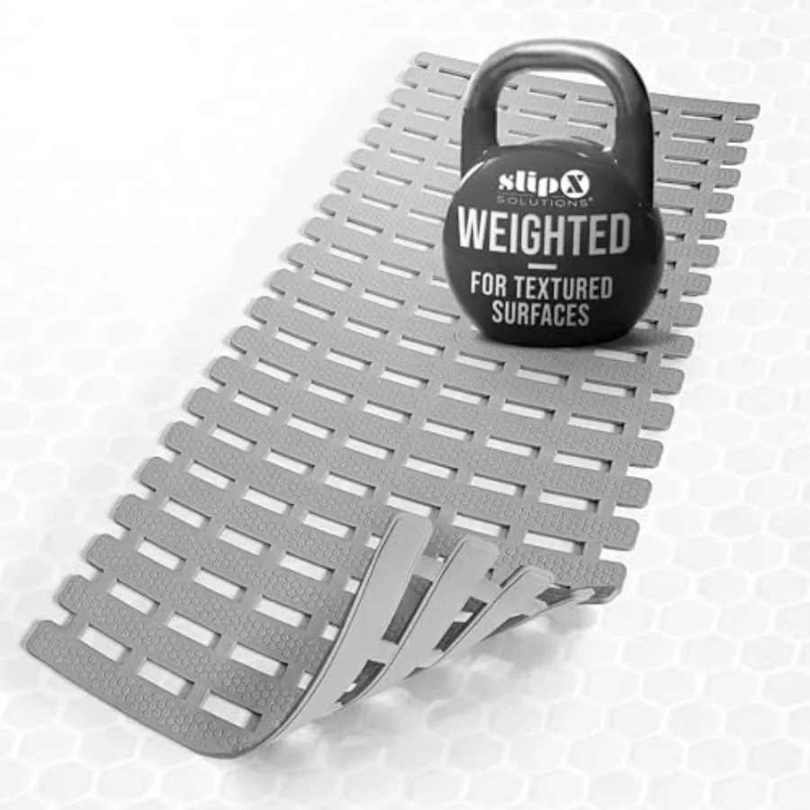 

Weighted Non Slip Bath Mat for Textured Tub and Shower Surfaces Patent Pending Anti Slip Bathtub Safety Without Suction Cups Do