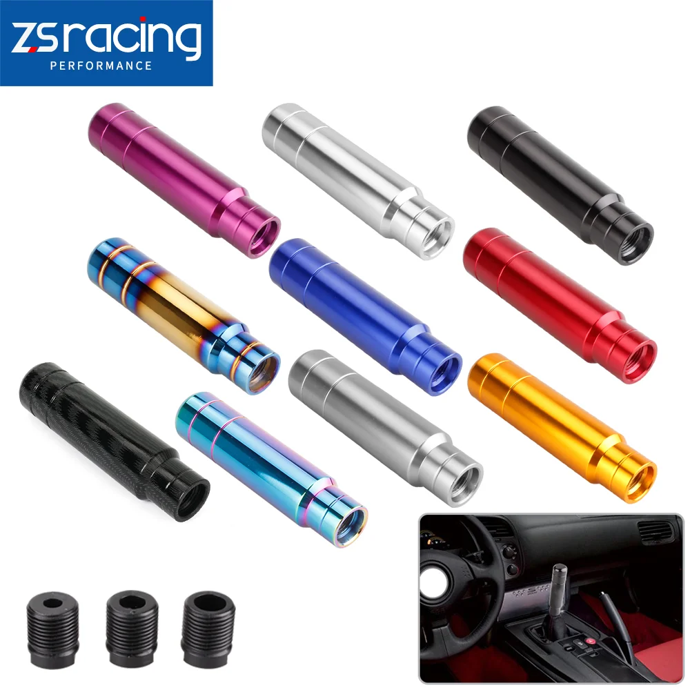 

ZSRA- 5inch Gear Shift Knob Head Aluminum Car Gear Lever Stick Shifter Handle with 3 Threaded Adapters Fit Most Vehicle SFN128