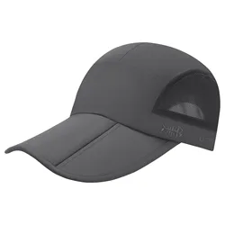BASSDASH Folding Fishing Baseball Cap UPF 50+ Water Resistant Outdoor Portable Brim Hats for Women Men Hiking Adjustable