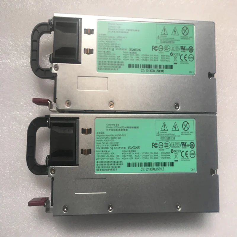 New Original  Power Supply DL380 G6 DL580 G7 1200W 142258-002 498152-001 490594-001 438203-001 HSTNS-PL11 500172-B21