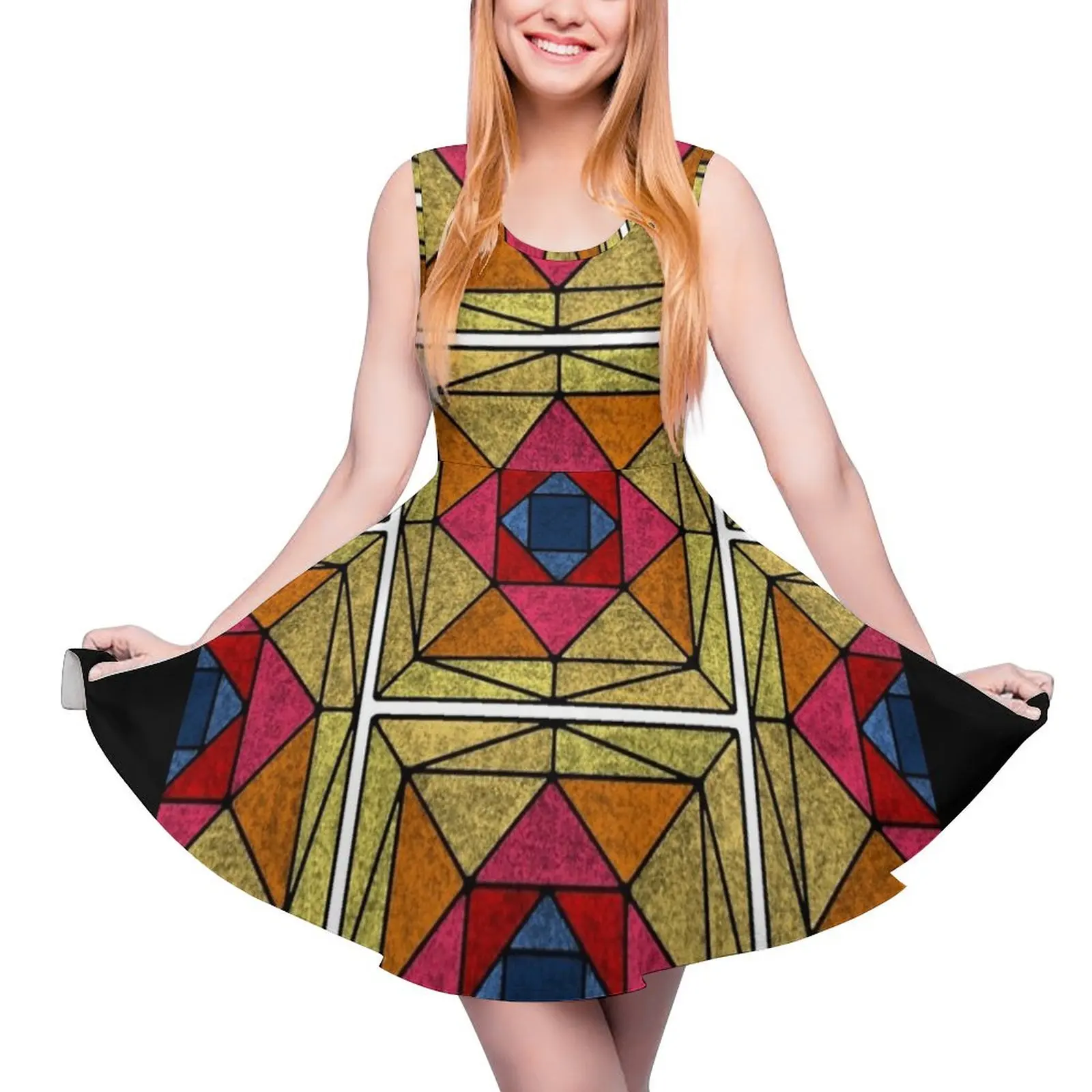 

Suspiria Stained Glass Ceiling Sleeveless Dress summer dresses cocktail dresses