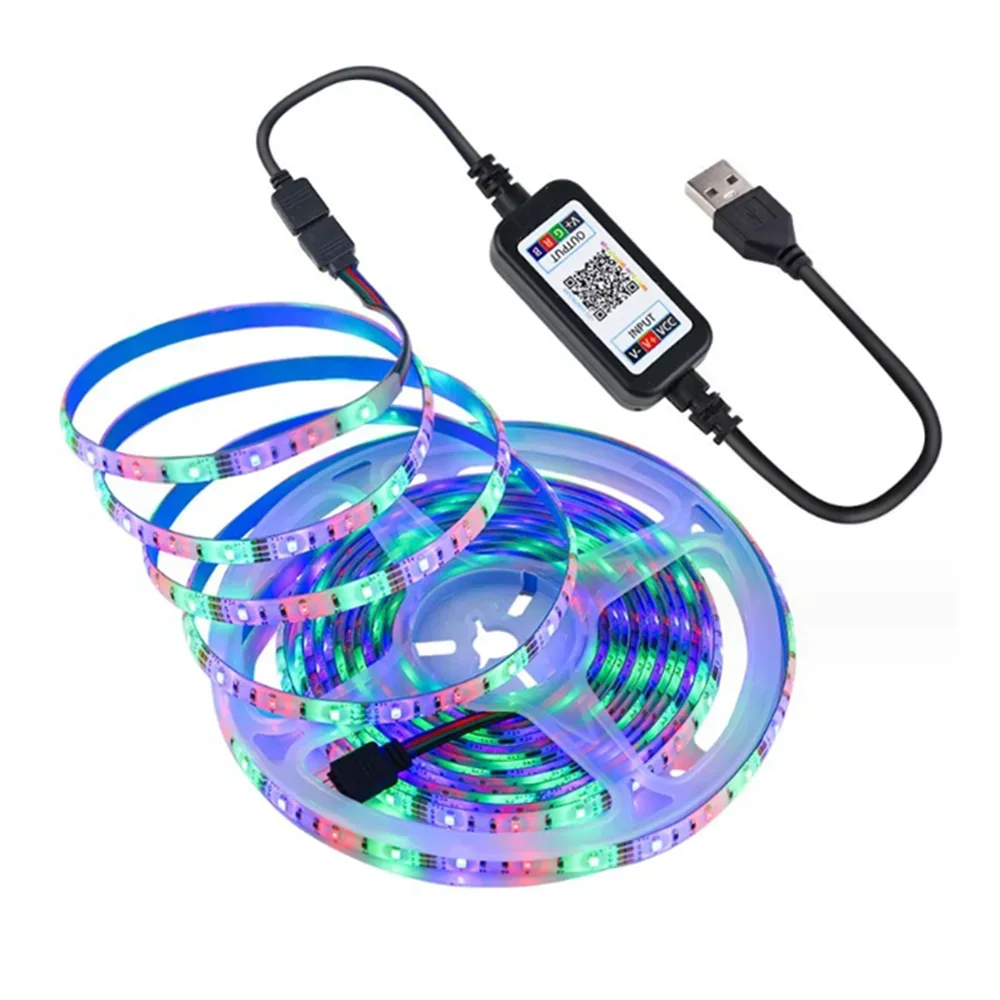5V 2835RGB light Strip Set LED Cabinet Decoration Running Horse Running App Bluetooth USB Connection Atmosphere Light Strip