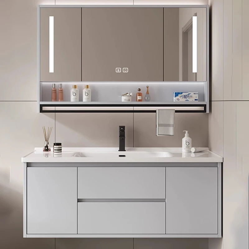 Storage Cabinet Bathroom Column Vanity Sink Base Mirrors Furniture Multipurpose Luxury Closed Toilet Space Saving Salon Station