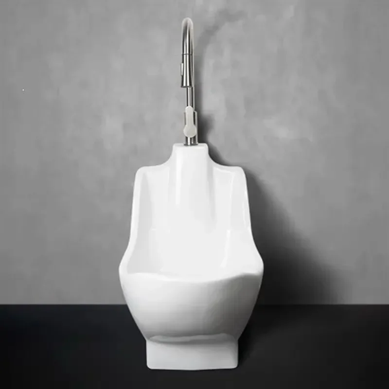 Integrated Ceramic Body Wash Basin with Chair Foot Wash Basin Outlet Bathroom Ware