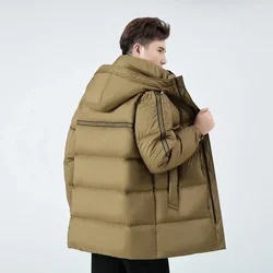 Veste à capuche en duvet d'oie pour hommes, optique chaude, vêtements d'hiver, nouveau, 2024