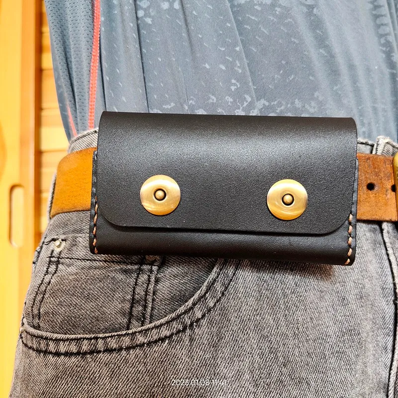 Blongk Universal Mobile Phone Waist Bag Belt Pack Hand-made Leather Sheath Phone holster PHD