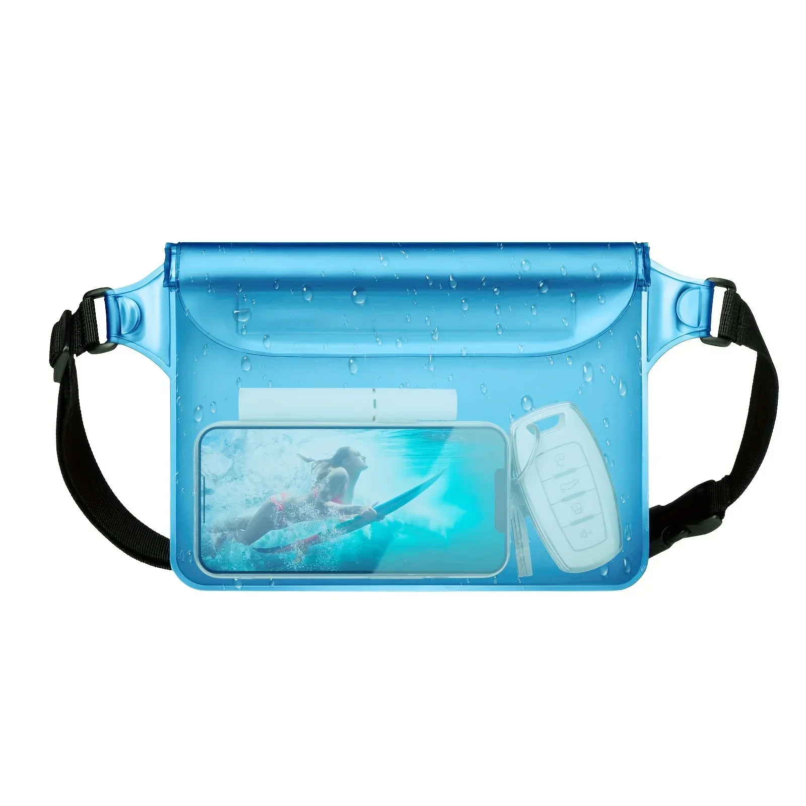 Wasserdichte Handytasche, dreilagige, versiegelte, wasserdichte Handyhüfttasche mit Touchscreen, geeignet zum Schwimmen, Driften und Tauchen