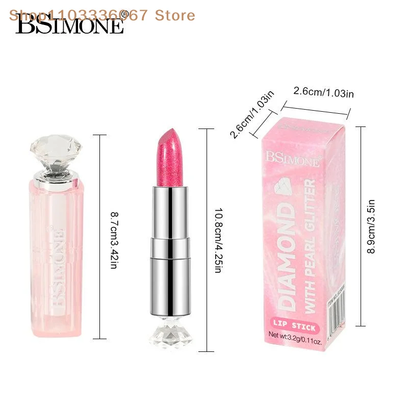 [P]1Pc BSIMONE Pearl Glitter Shimmer Lip Gloss, Moisturizing Lipstick, Long-Lasting Shine, Lip Glaze, Essential For Daily Makeup