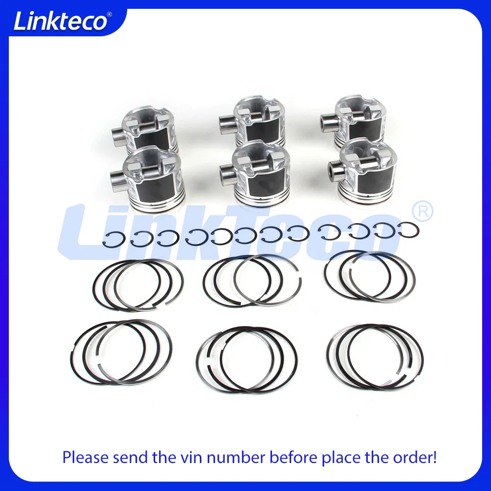 Engine Piston Kit With Ring Fit 3.0 L T CDUC CKVB CKVC CAMA CGKA CAMB CGKB CLAB For VW TOUAREG Audi A4 A5 Q5 A6 A7 S8 3.0L 08-19