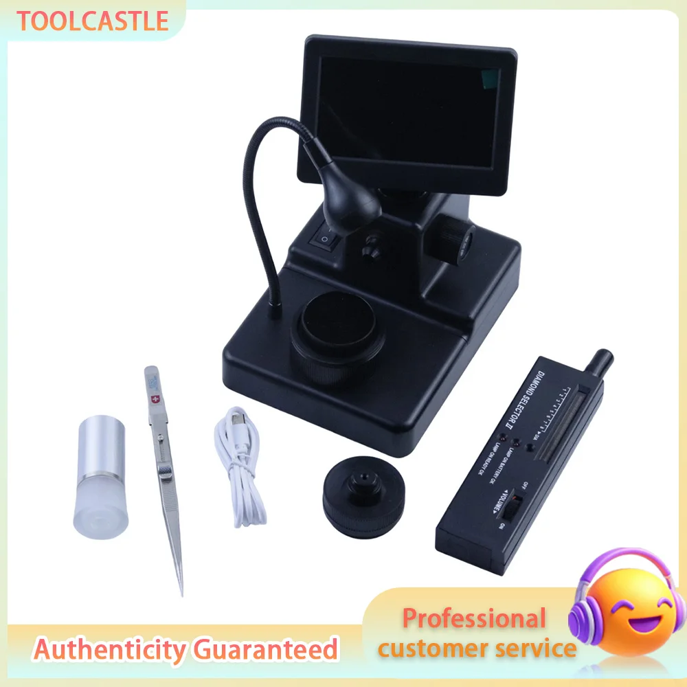 Diamond Microscope 1000x, Jewelry Magnifier for Gemstone Inspection, Lab Microscope for Ring Identification