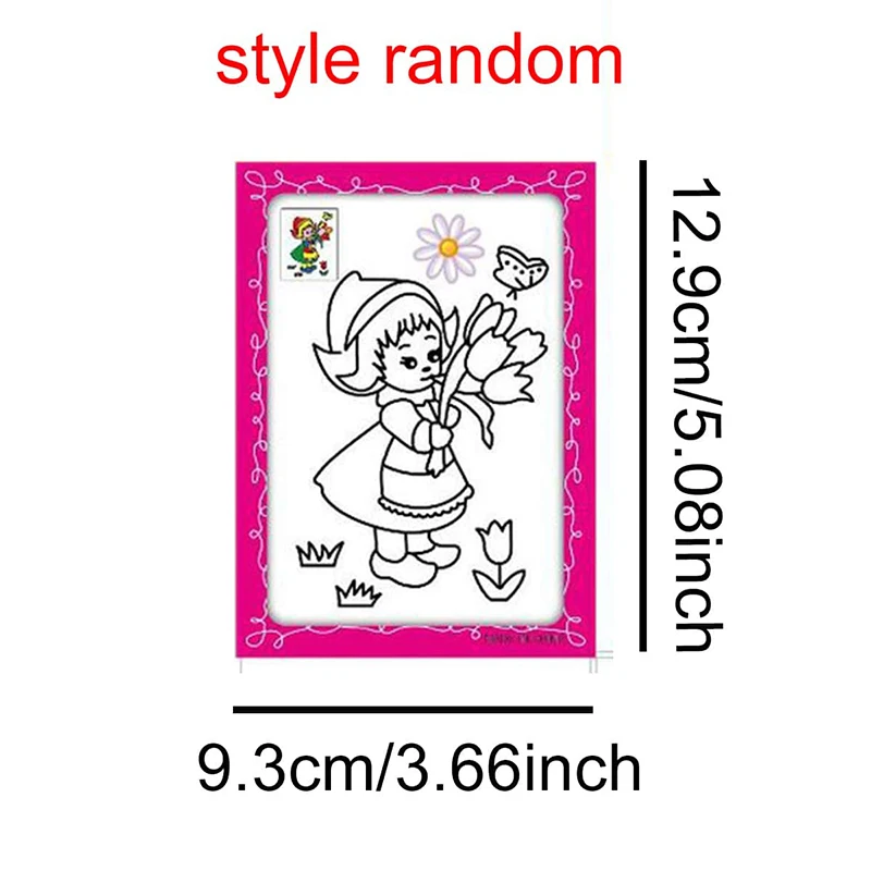 10PCS Watercolor Painting Random Style Children DIY Graffiti Coloring Card Early Education Puzzle Graffiti Drawing Toys TMZ