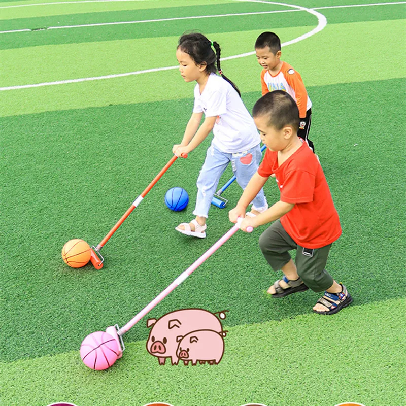 Funny Outdoor Games Rolling Chase Ball Race Kids Sensory Toys Parent Children Team Building Toy Hockey Train Kindergarten Sports