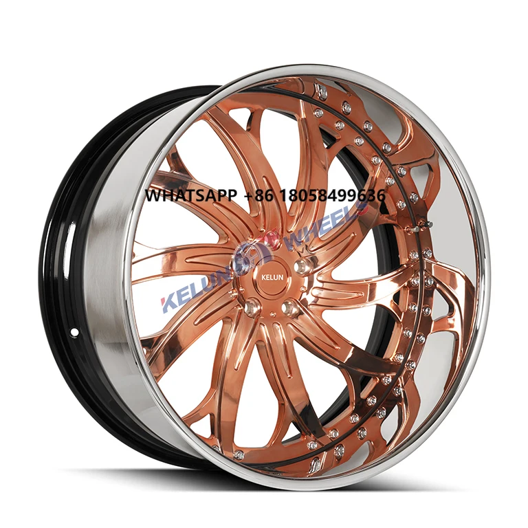 

Forgiato KELUN WHEELS 2 PIECE STRUCTURE Chrome Lip Brush Face Concave Rims forgiato Wheels