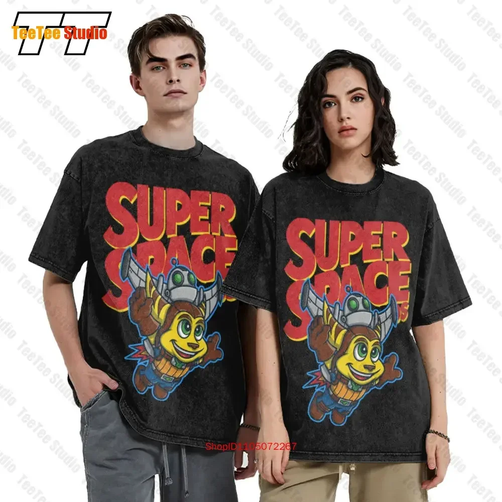Super Space Bros Ratchet Clank Vintage Oversized T-Shirt WV6L