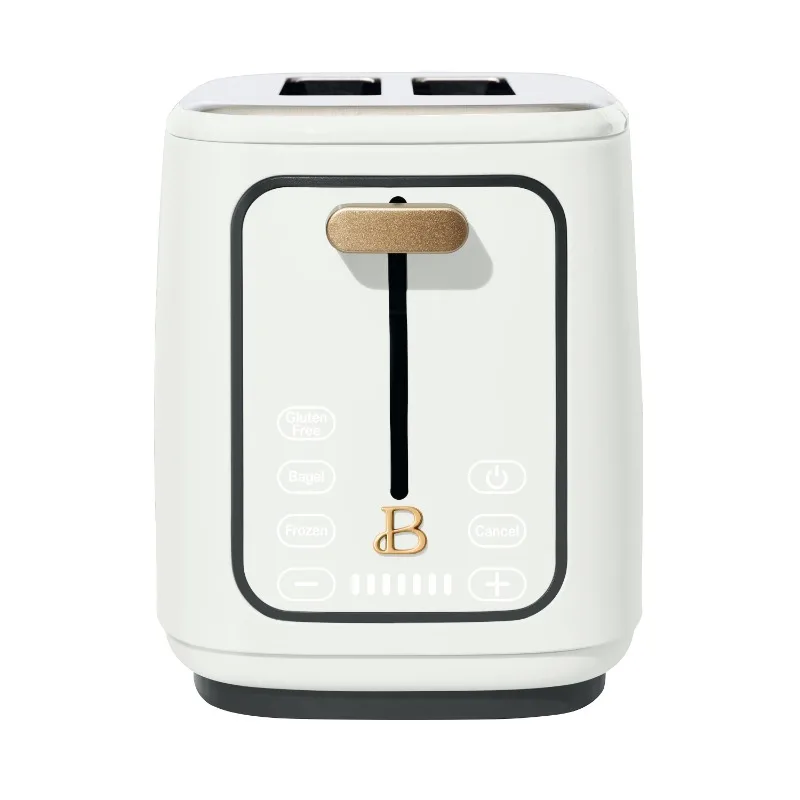 Wunderschöner 2-Scheiben-Toaster mit berührungsaktiviertem Display, weiße Glasur von Drew Barrymore