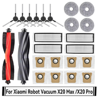 For Xiaomi Robot Vacuum X20 Max /X20 Pro/ D109GL /D102GL accessories Main Roller Side Brush,Hepa Filter ,Mop,Dust collected bag