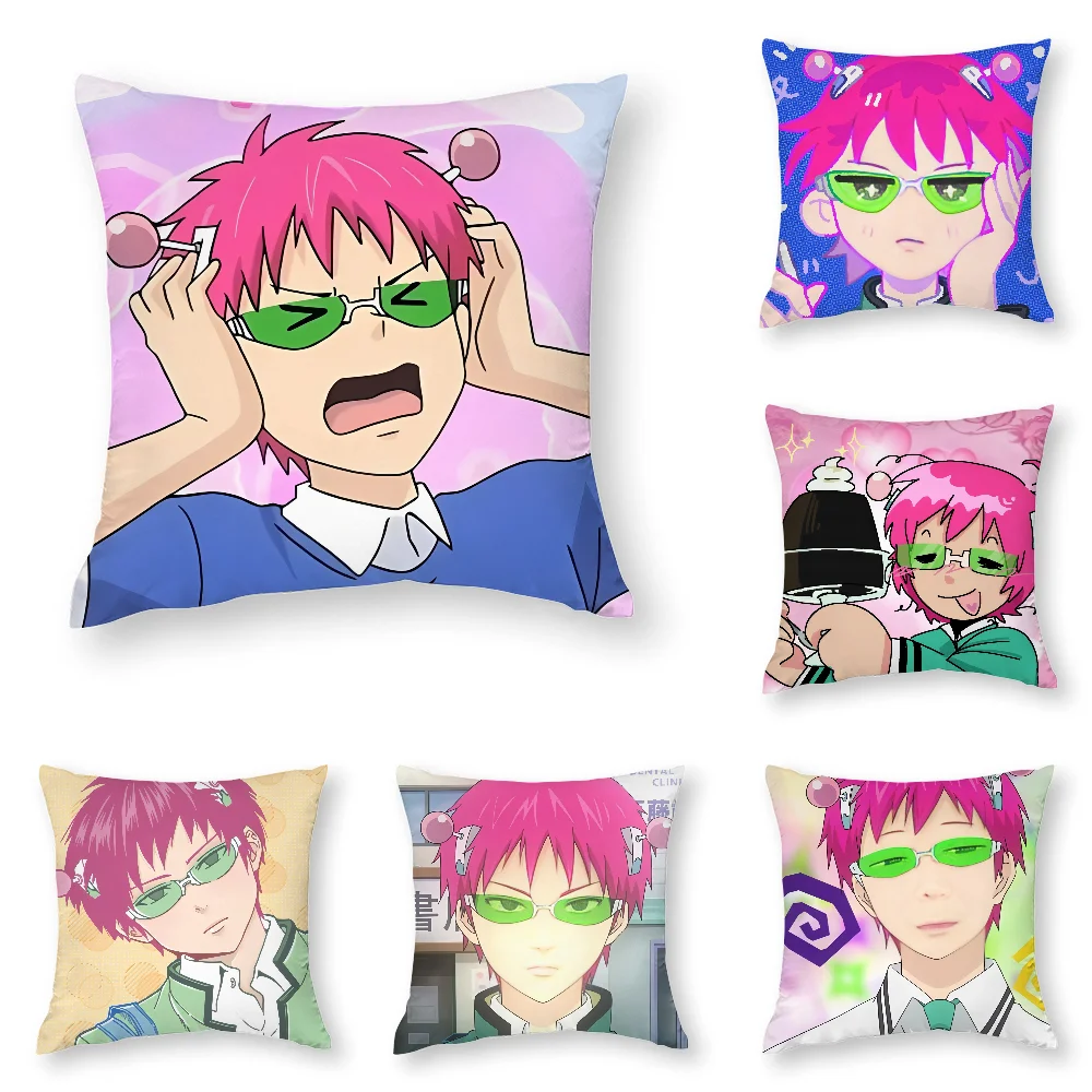 

Hot Anime S-SaikiS K Pillow Case 3D Print Polyester Fiber 40*40 cm Home Sofa Throw Pillow Cover Decoration Festival Gift