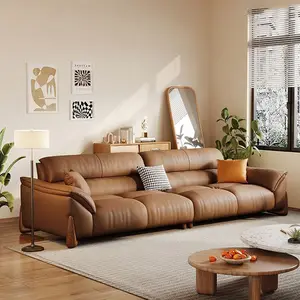 الإيطالية القط خدش أريكة جلدية غرفة المعيشة حجم بسيط حديث كريم الرياح مستقيم أريكة جلدية لثلاثة أشخاص أعلى 10 مبيعات لأريكة مضادة للقطط - رقم 10