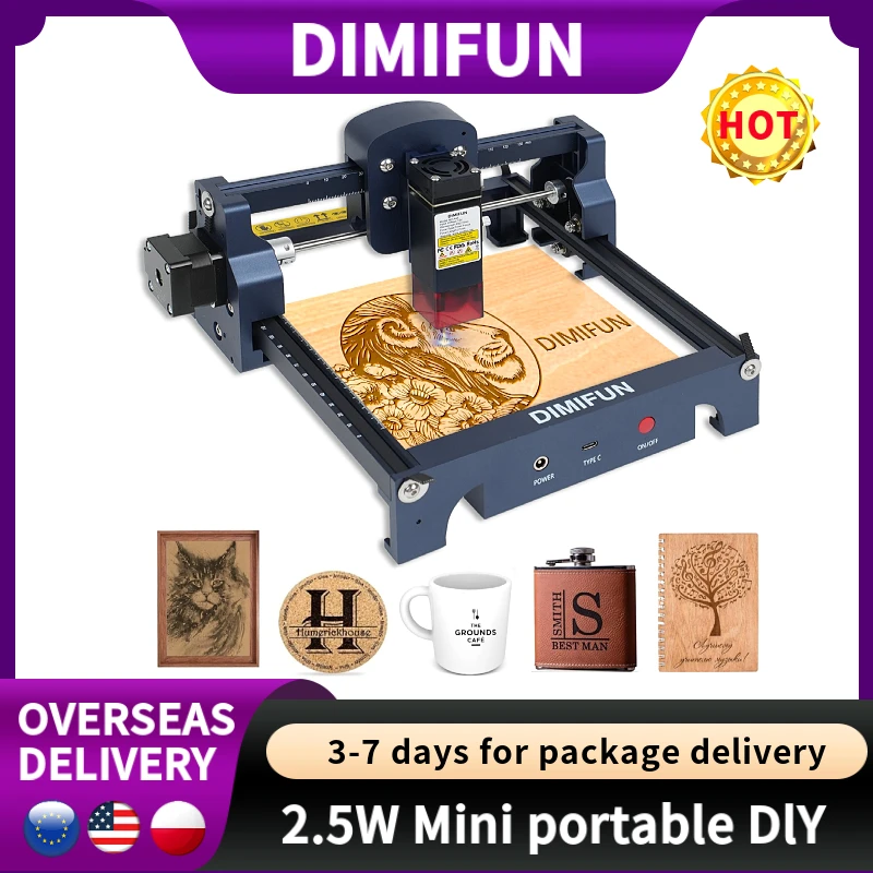 Laser Engraving Machine 2.5W Mini High-precision Laser Cutting Engraving Machine For engraving acrylic wood leather