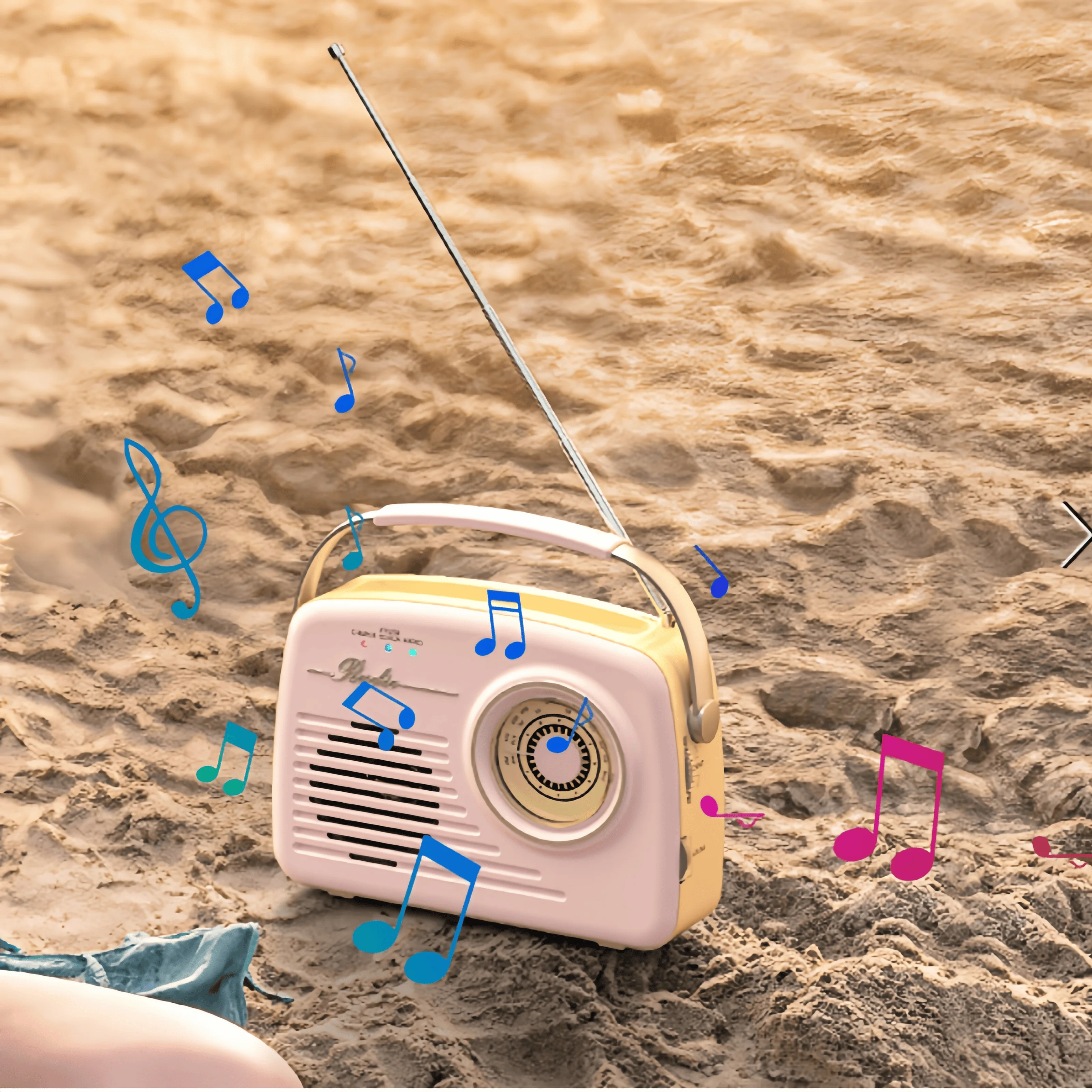 ポータブル-am-fm-ラジオ-軽量レトロ-bluetooth-スピーカー-長尺アンテナ付き-usb-sd-再生機能搭載-キャンプ旅行や日常使用に最適