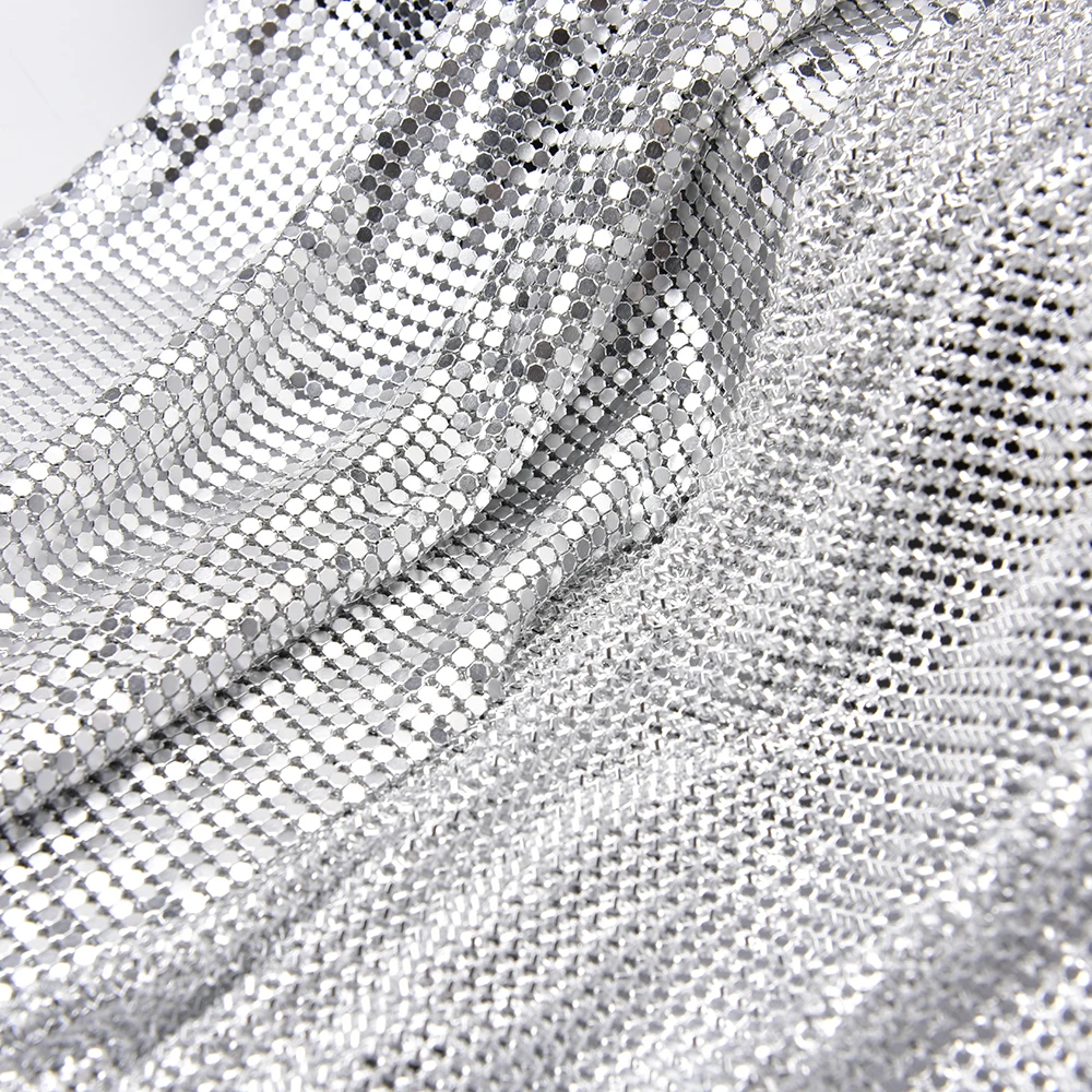 45 x 150 cm Sparkly Metal Mesh Fabric Chainmail Jewelry Making Metal Mesh Sewing Fabric