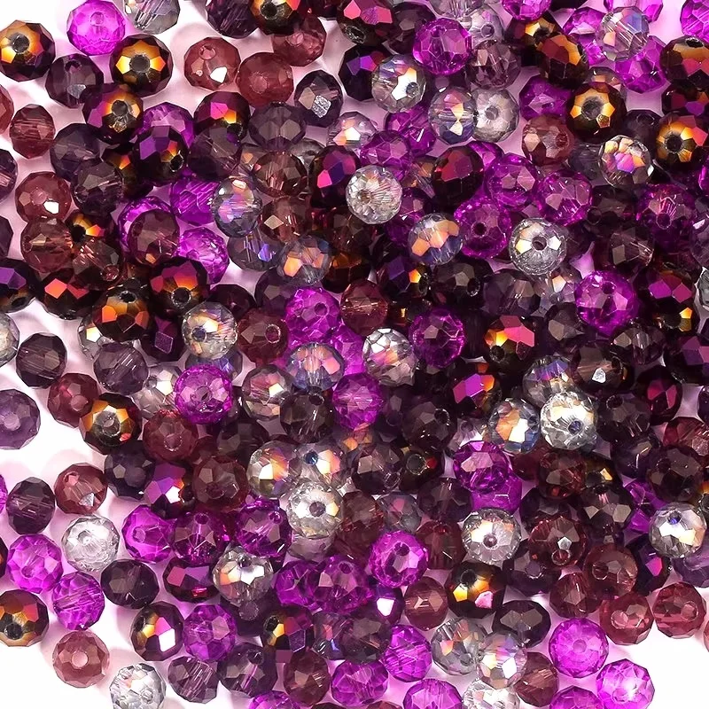 3*4mm 4*6mm Rondelle Facettierte Glasperlen Lose Spacer Kristall Runde Perlen für Schmuck Machen DIY Halskette Armband Zubehör