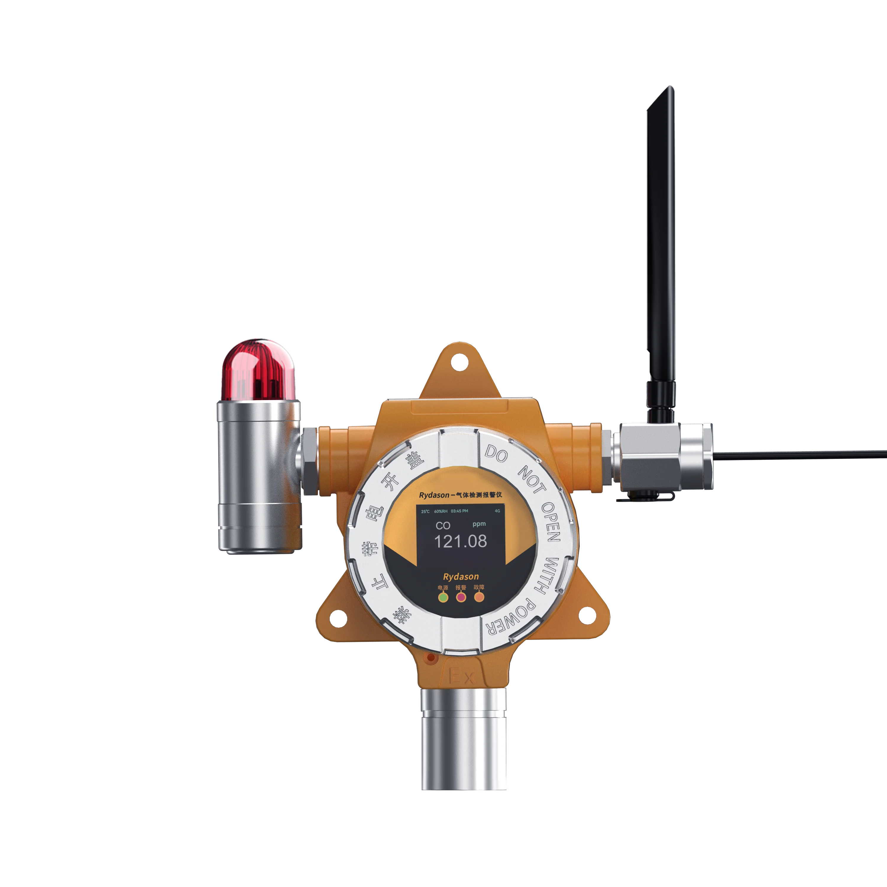 H2S 0-10000ppm Fixed Detector F1B Series Real-time Data Monitoring 4G Output Electro-chemical Sensor