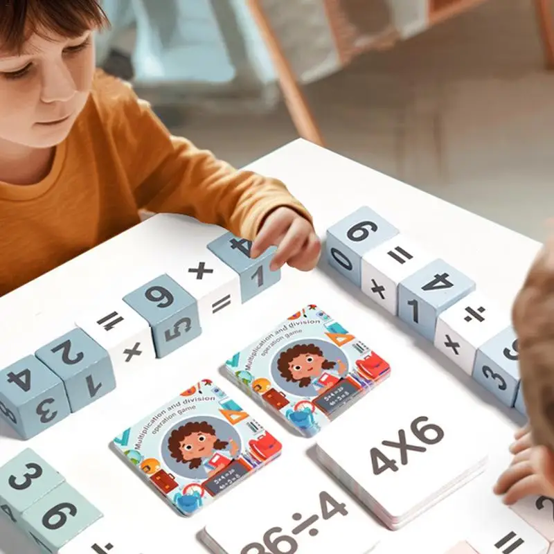 Kinderen Houten Nummerbord Cognitieve Matching Vermenigvuldiging Bordspellen Montessori Logisch Denken Training Wiskunde Speelgoed