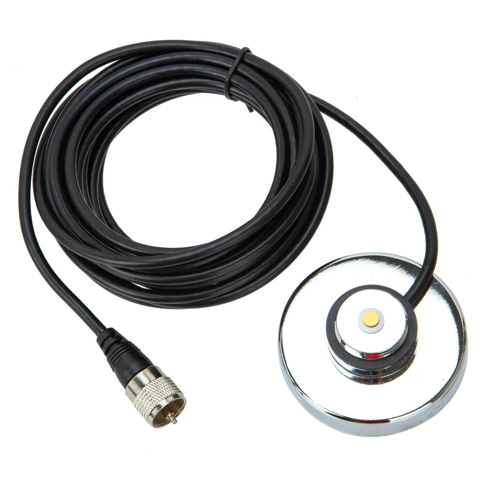 Heavy-Duty NMO Car Antenna Kit, 30.8lbs Magnetic Base, 50W 2.5/3dBi Gain, Plug & Play for Mobile Radios