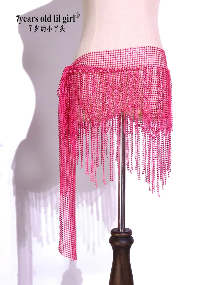 Belly Dance Belt Hip Curtain Hip Scarf Latin Dance Fishing Net Hot Diamond Versatile Wais  BBA02