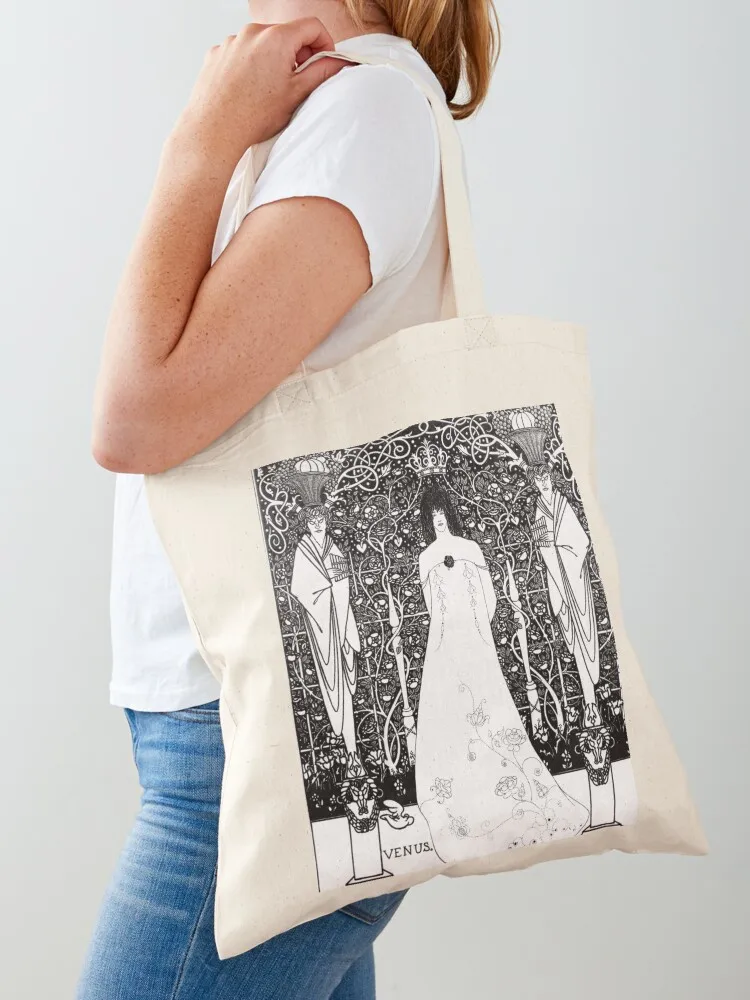 

HD. Venus between Terminal Gods; by Aubrey Beardsley (1895) Tote Bag Gift bag custom canvas bag hand female