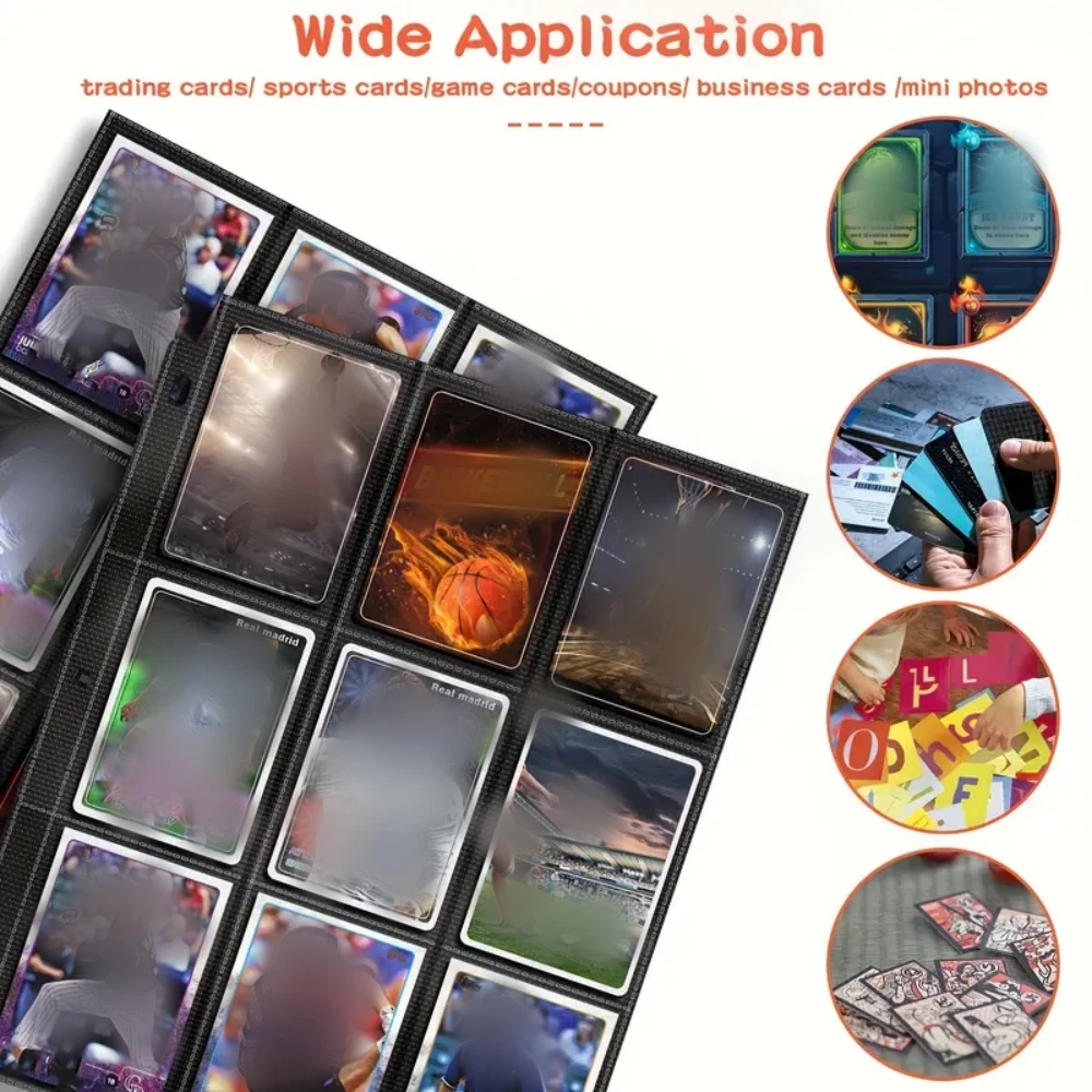 50 stuks 9-pocket paginabeschermer, ruilkaarthoezen pagina's honkbalpagina's voor 11 ringbanden, kaartvellen voor kaarten van standaardformaat