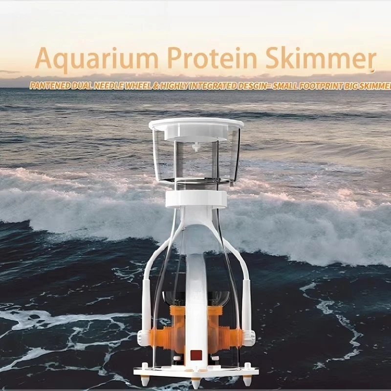 

2025 New MJ-SK Series Aquarium Protein Skimmer Dual Needle Wheel Adjustable DC Water Pump Explosion Proof Coral Reef Fish Tank