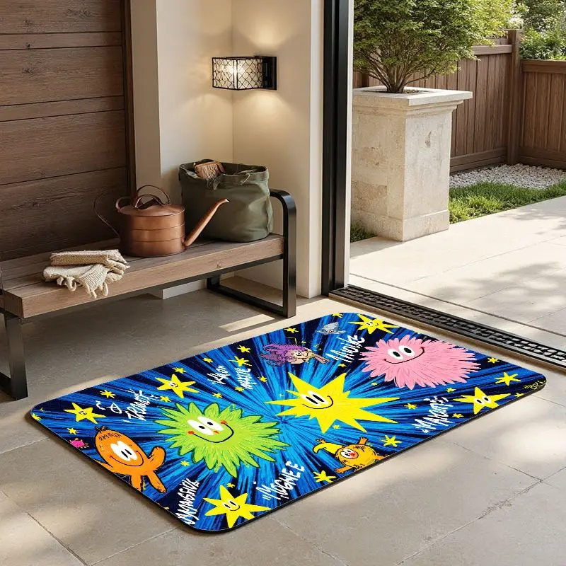 

MatMuse Cute Fluffy Star Characters Home Soft Diatomaceous Earth Mat Floor mats Soft Non-Slip Quick-Drying Suitable for Bathroom