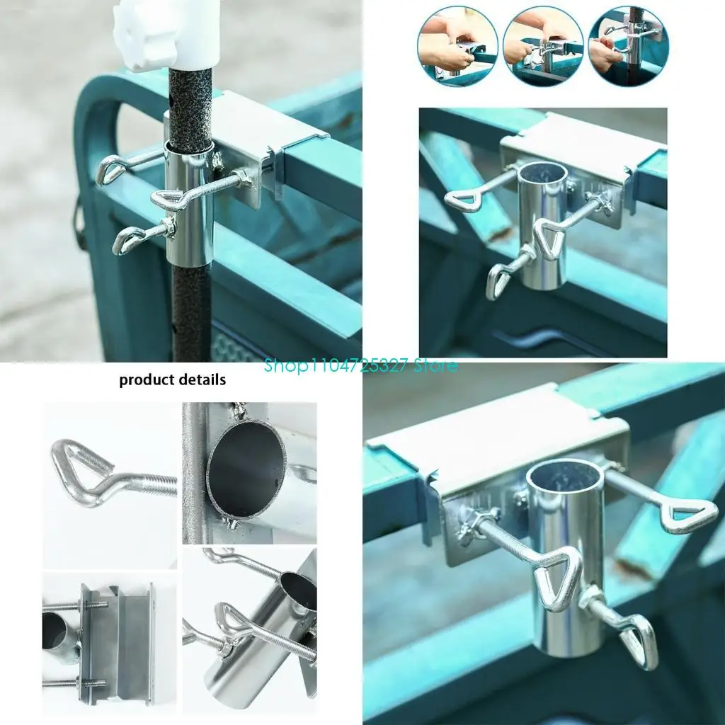 

D8KF Heavy Duty Patio Umbrella Holder for Bench Deck Umbrella Stand Clamp Holde