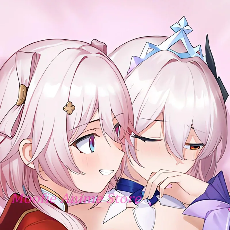 Anime Pillowcase Honkai March 7th & Evernight Dakimakura Life-Size Double-Sided Print 2WAY Body Pillow Cover