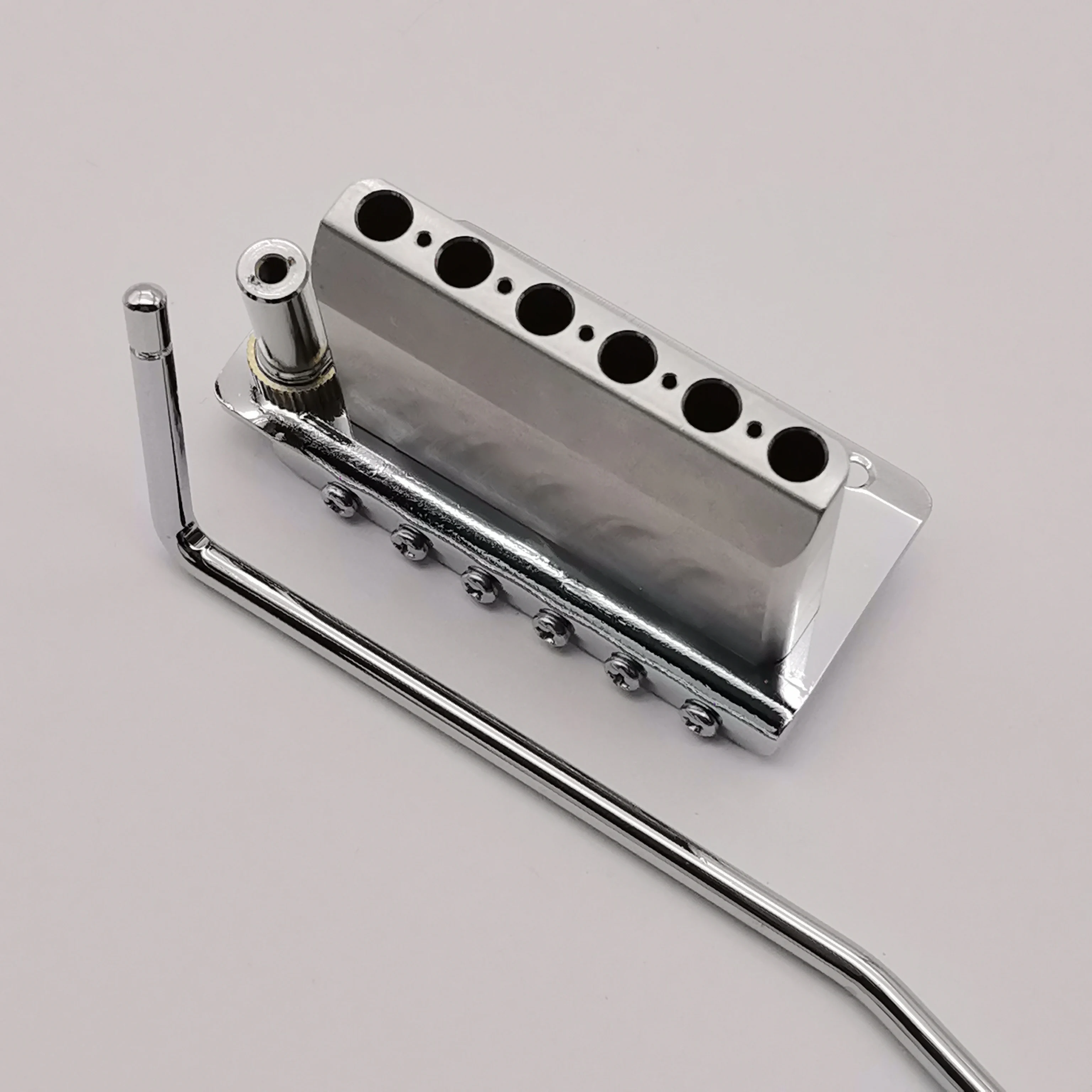6 Point Guitar Tremolo Bridge 52.5mm Stainless Steel Block Zinc Alloy Saddles Chrome Electric Guitar Hardware