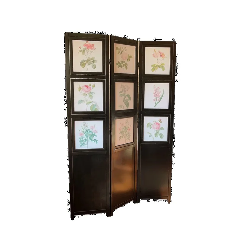 

American style Nordic simple photo frame screen medieval display folding screen living room entrance porch partition decoration