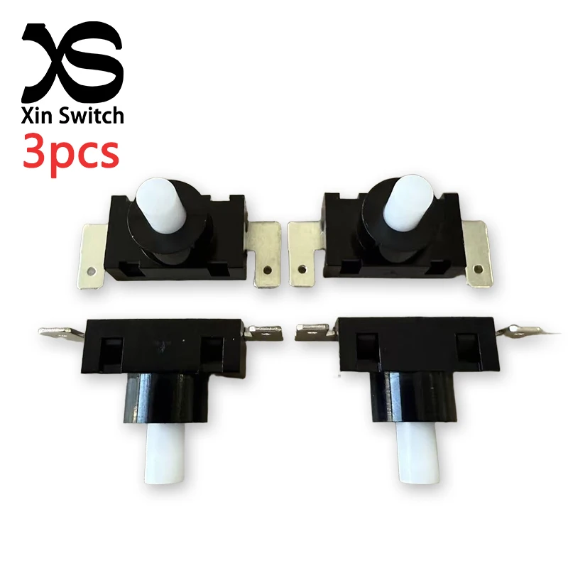 3PCS YT-2513-F Vacuum Cleaner Switch Accessories NOVA Vacuum Cleaner Switch 12(10)A 250VAC KAN-J4 Power Button Switch 2Pin