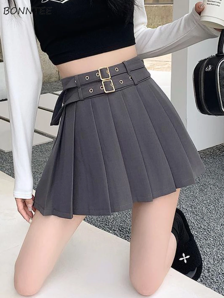 

Skirts Women Classic Preppy Folds Leisure A-line Trendy Streetwear Attractive Mini Sweet Korean Style Daily All-match Simple New