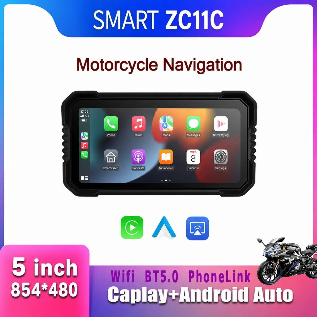 SMART Motorcycle-specific 2K front and rear dual recording camera with WiFi connectivity GPS navigation and waterproof features