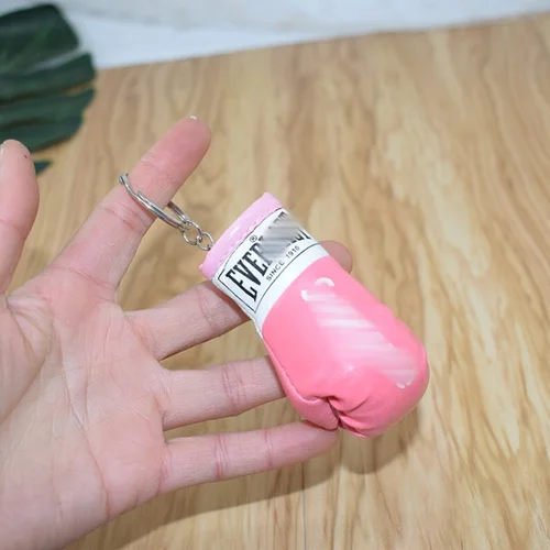 복싱 애호가에게 배낭 자동차 키 펜던트 선물, 미니 시뮬레이션 키체인, 복싱 장갑, 커플, 2 개
